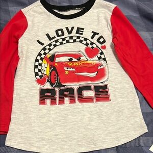 Kids 'I Love to Race' Valentines Long Sleeve Shirt